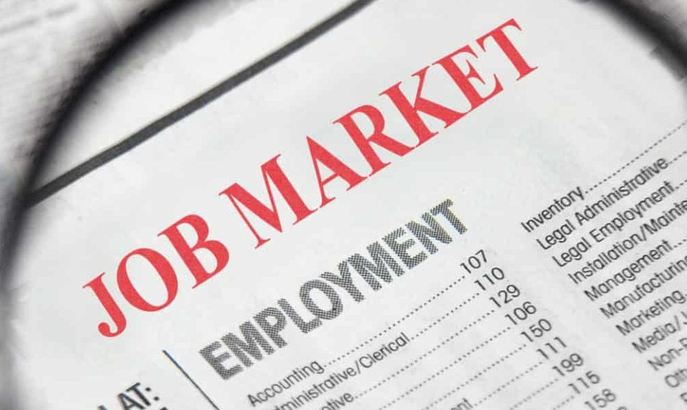 Newspaper saying job market