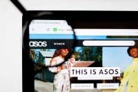 Asos website homepage on a laptop