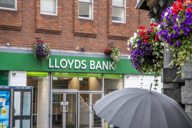 Lloyds bank building entrance