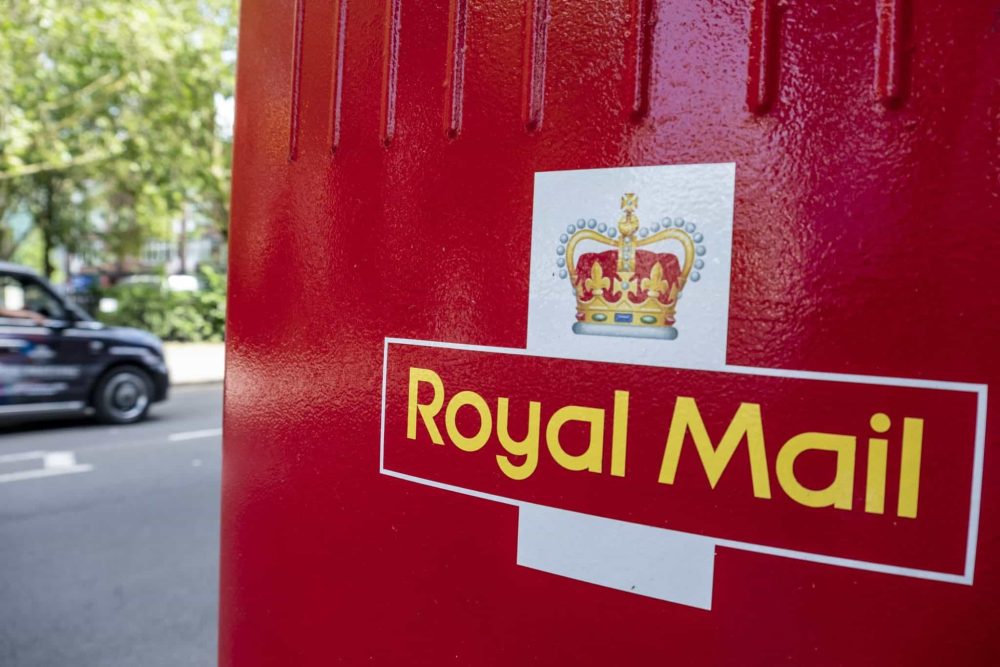 A Royal Mail parcel Post Box