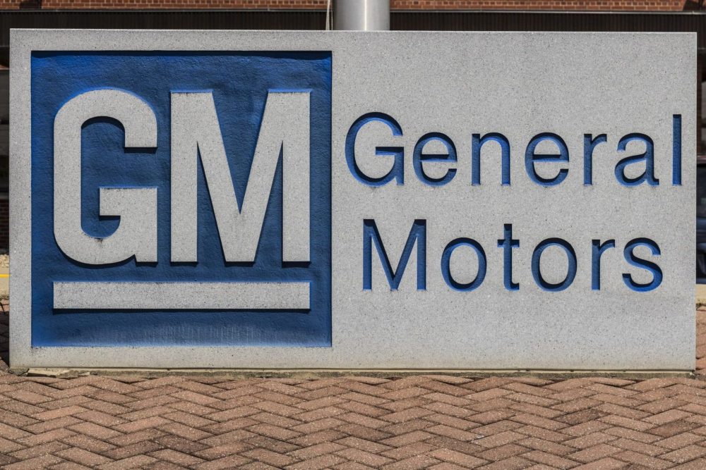 General Motors logo and signage