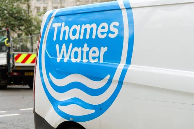 Thames Water logo on side of van