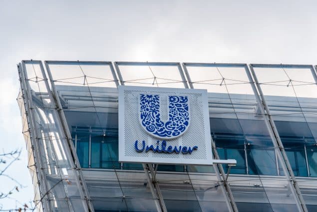 Unilever company office building in HafenCity Area of Hamburg