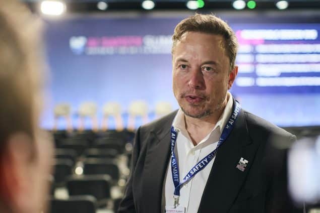 Elon Musk at UK AI Summit at Bletchley Park