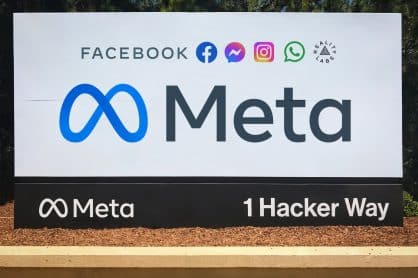 Meta Platforms company signange