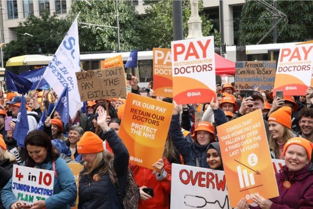 NHS junior doctors' rally in Manchester