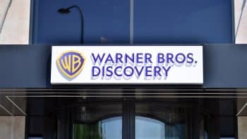 Warner Bros. Discovery sign on building