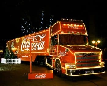 The Coca Cola Christmas truck