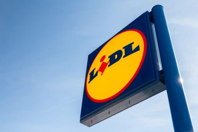 Lidl logo on Lidl supermarket