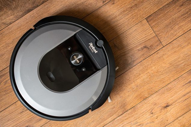 iRobot Roomba i7 on a wooden floor