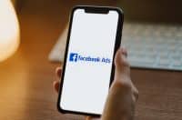 Facebook ads logo on the screen