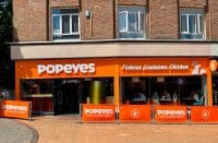 Branch of the famous Popeyes restaurant in Chelmsford, Essex, England, UK
