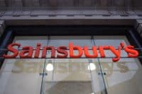 sign above a Sainsbury's branch in Leeds city centre