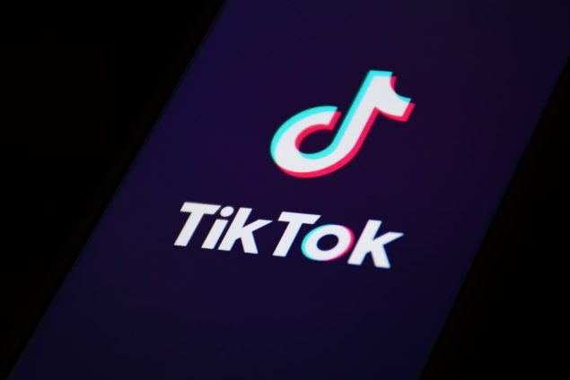 TikTok app displayed on a screen