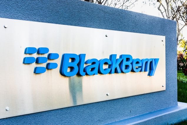 Blackberry logo their Silicon Valley headquarters