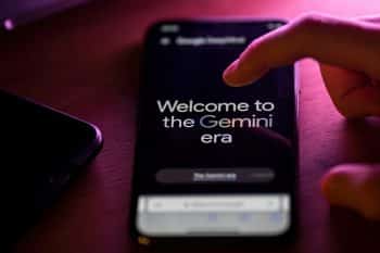 Google's Gemini AI language model on a phone screen