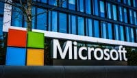 Microsoft sign on company headquarters