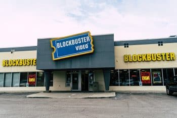 A closing Blockbuster store