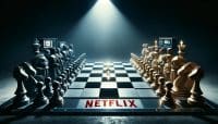 A chessboard representing the battle between Netflix and Blockbuster