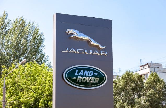 Jaguar Land Rover dealership sign