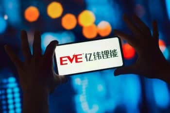 EVE Energy logo is displayed on a smartphone