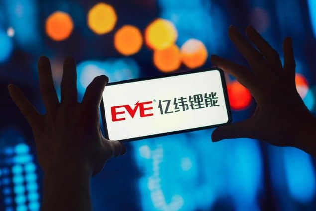 EVE Energy logo is displayed on a smartphone