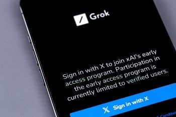 xAI Grok chatbot logo on a screen
