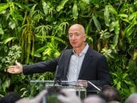 Jeff Bezos at Amazon Spheres grand opening in Seattle