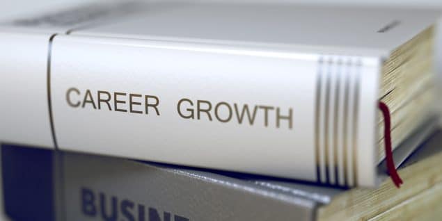 Book that says career growth on it