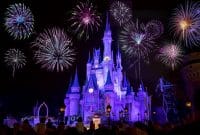 Disney World Firework Display at night