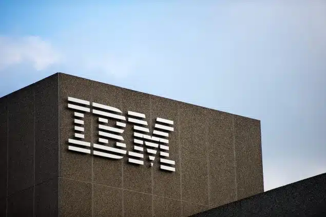 IBM logo on office building