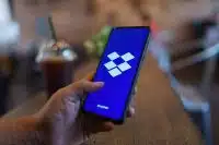 Dropbox on a phone screen