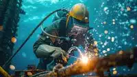 An underwater welder