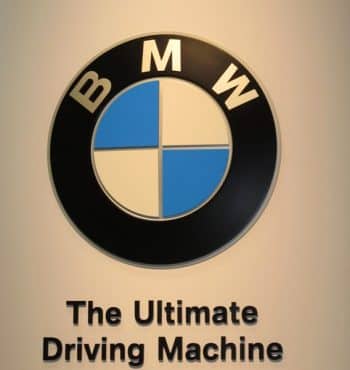 BMW Logo with "The Ultimate Driving Machine" slogan